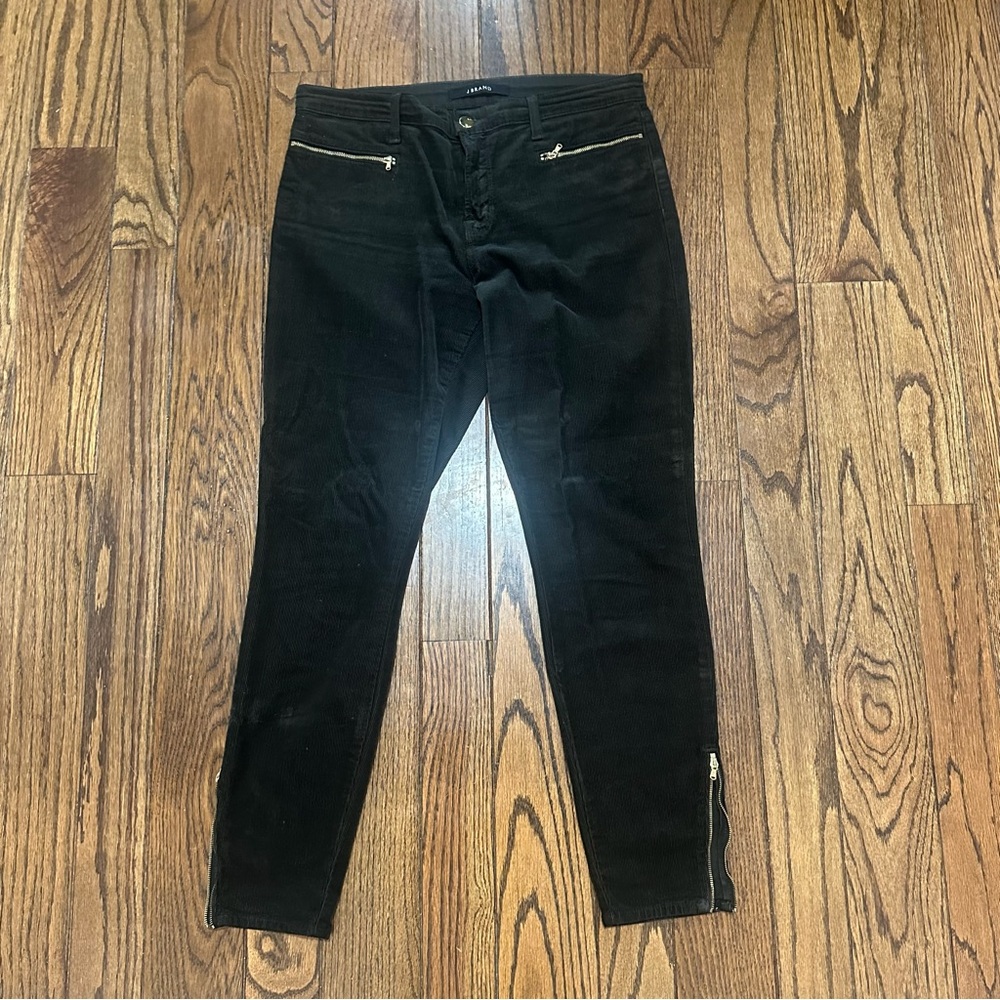 JBrand dark green corduroy pants with zipper details- Size 30